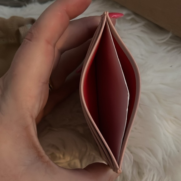 CHRISTIAN LOUBOUTIN 
W Kios Perforated Leather Card Holder - Rosy​​ - Picture 5 of 7